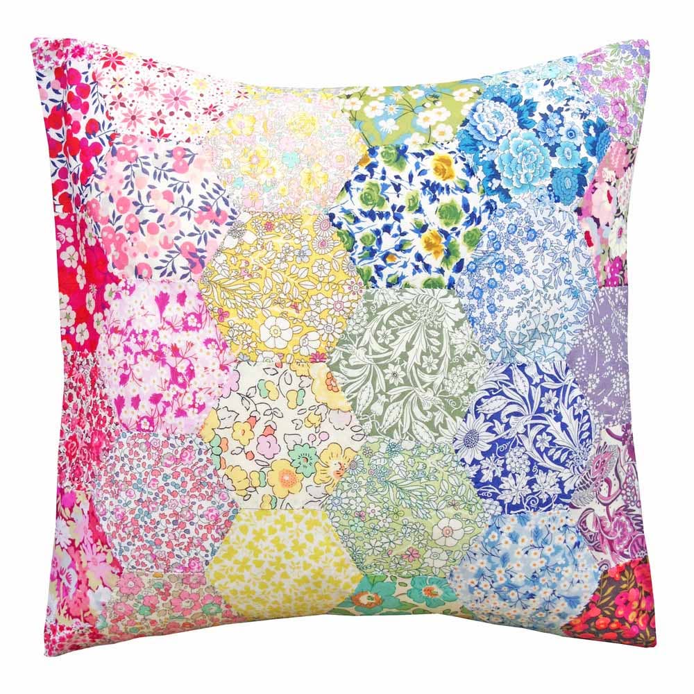 Liberty Tana Lawn® Fabric Rainbow EPP Hexagon Cushion Kit