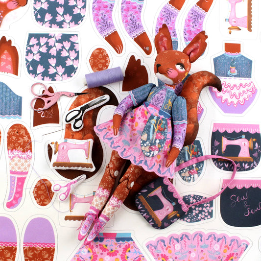 DIY Kit - Sami the Sewing Squirrel sewing kit by Miss Ella