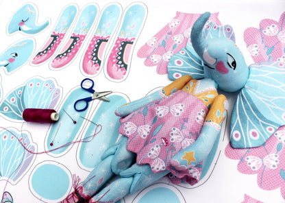 DIY Kit - Esme the Elephant Doll by Miss Ella