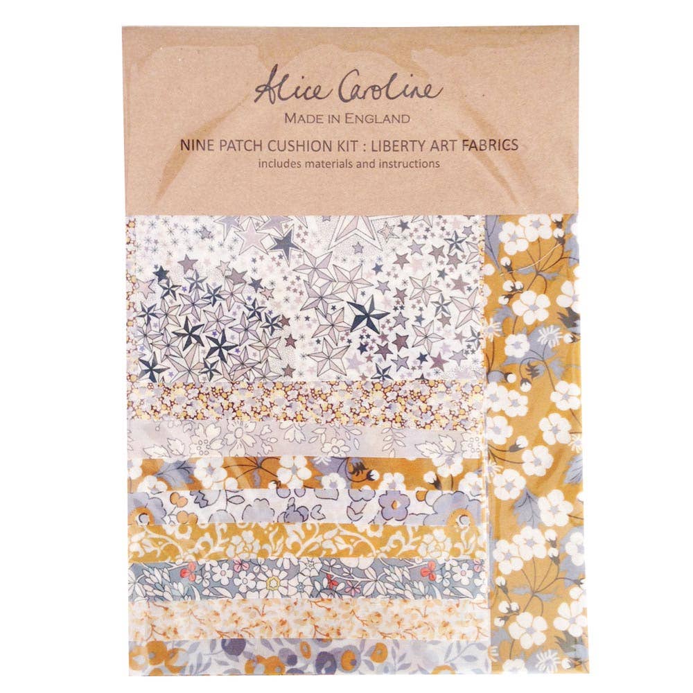 Liberty Tana Lawn Fabric Mixed Colours 9 Patch Cushion Kit