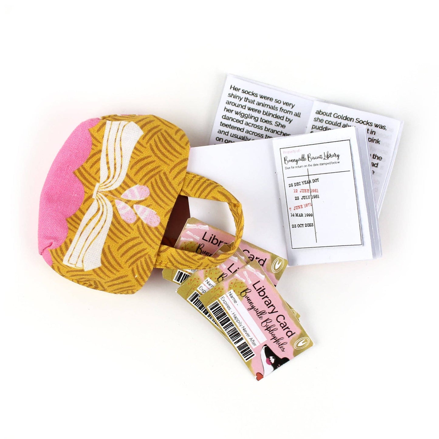 DIY Kit - Bibli the Badger Librarian and the singing Stoat by Miss Ella