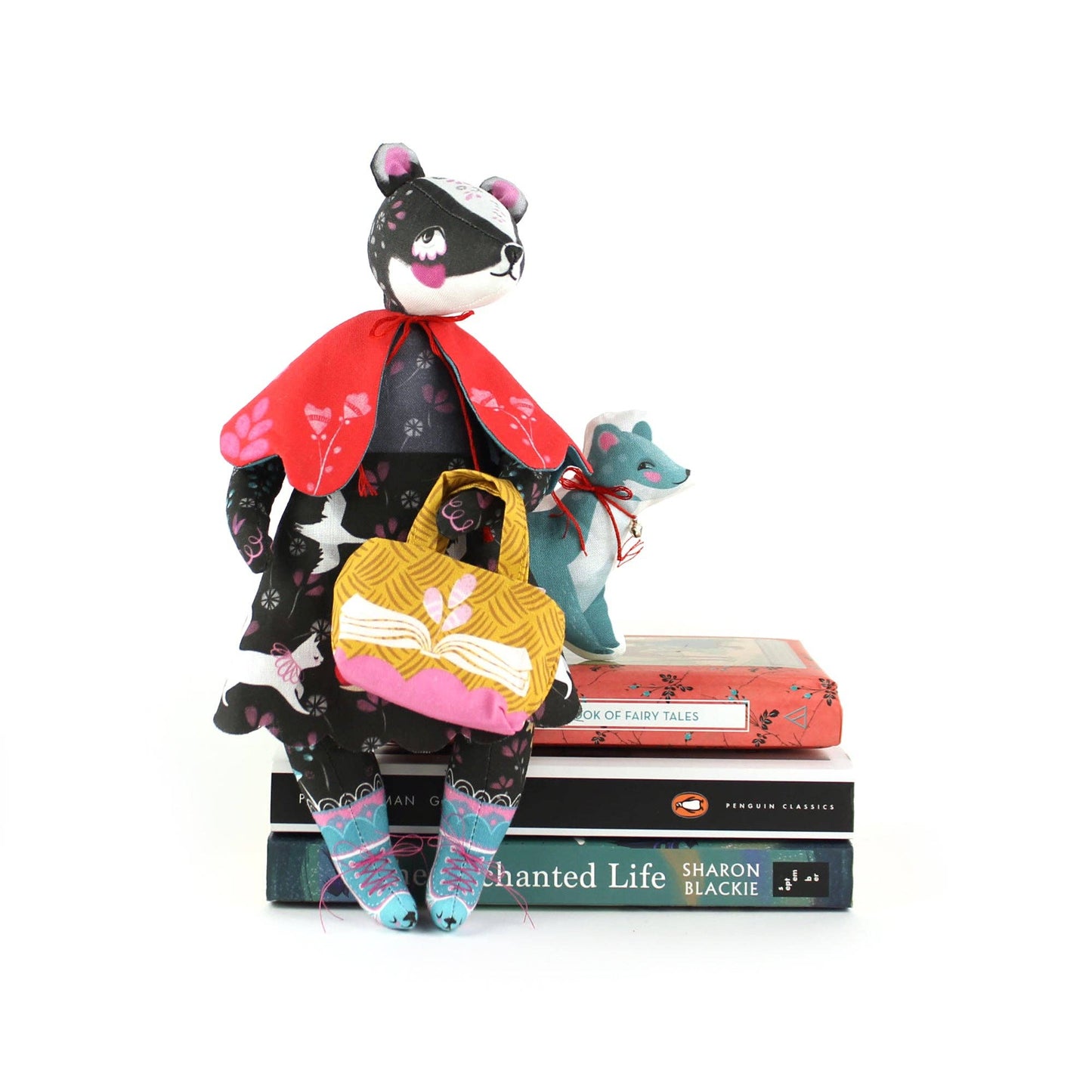 DIY Kit - Bibli the Badger Librarian and the singing Stoat by Miss Ella