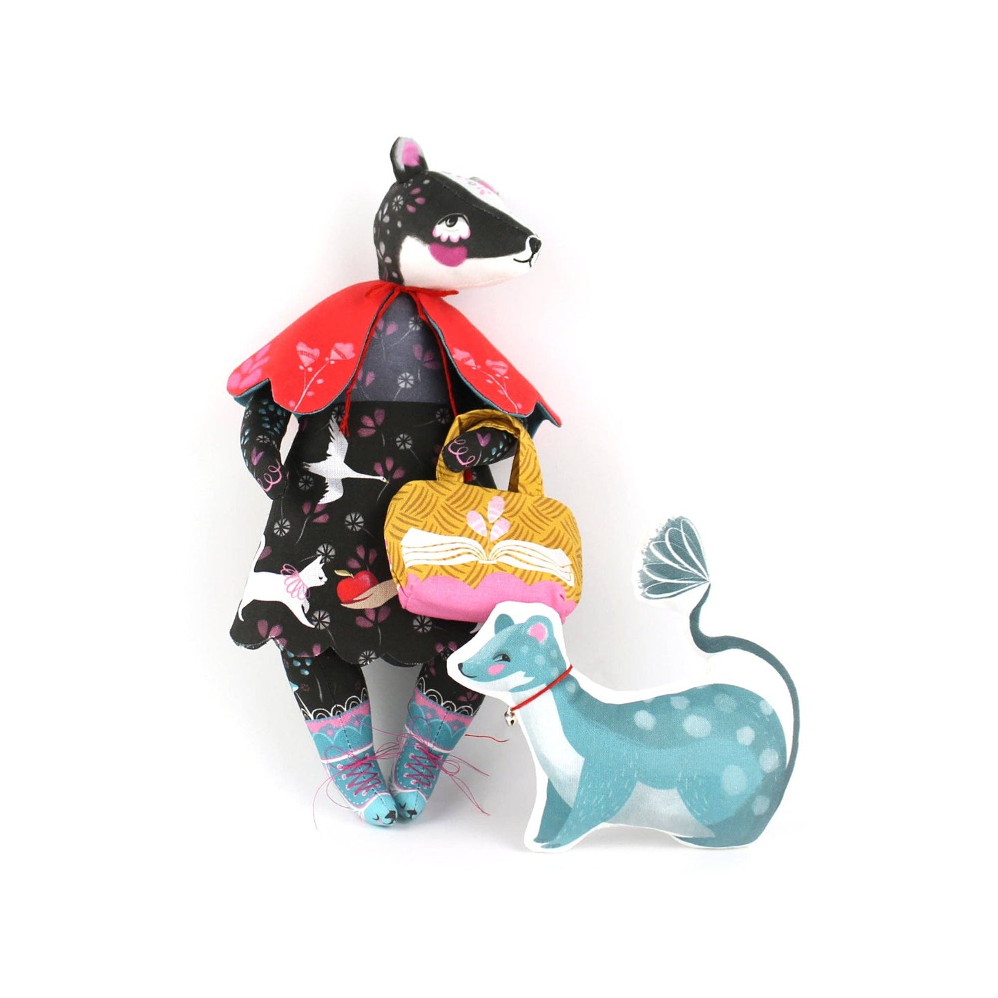 DIY Kit - Bibli the Badger Librarian and the singing Stoat by Miss Ella