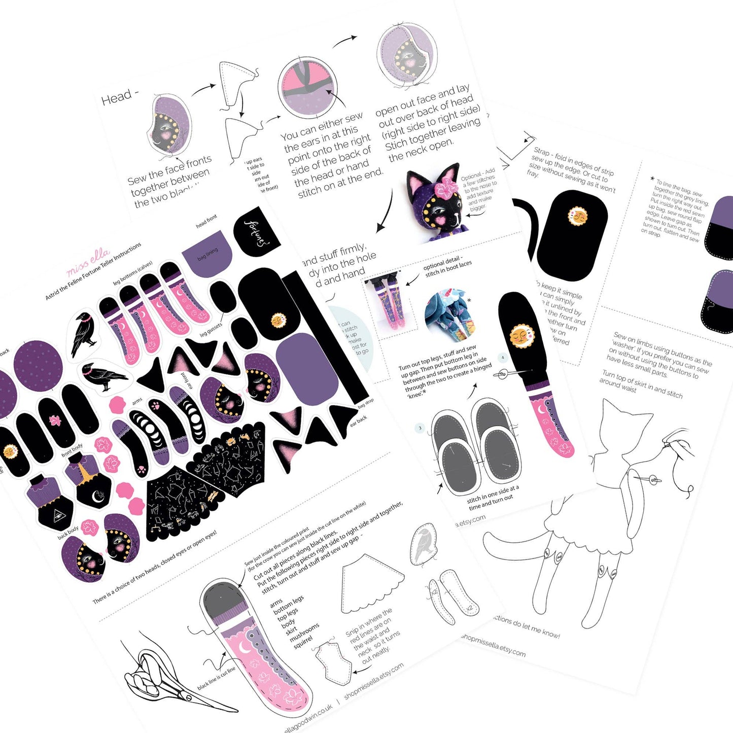 DIY Dolly Kit - Astrid the Fortune Teller Doll