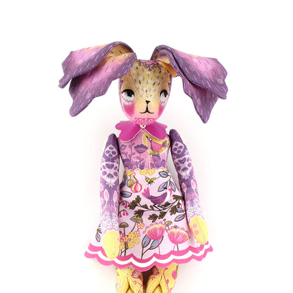 DIY Dolly Kit - Iris Flower Bunny + 12 page Handmade Book