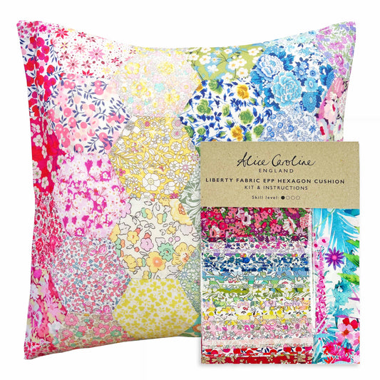 Liberty Tana Lawn® Fabric Rainbow EPP Hexagon Cushion Kit