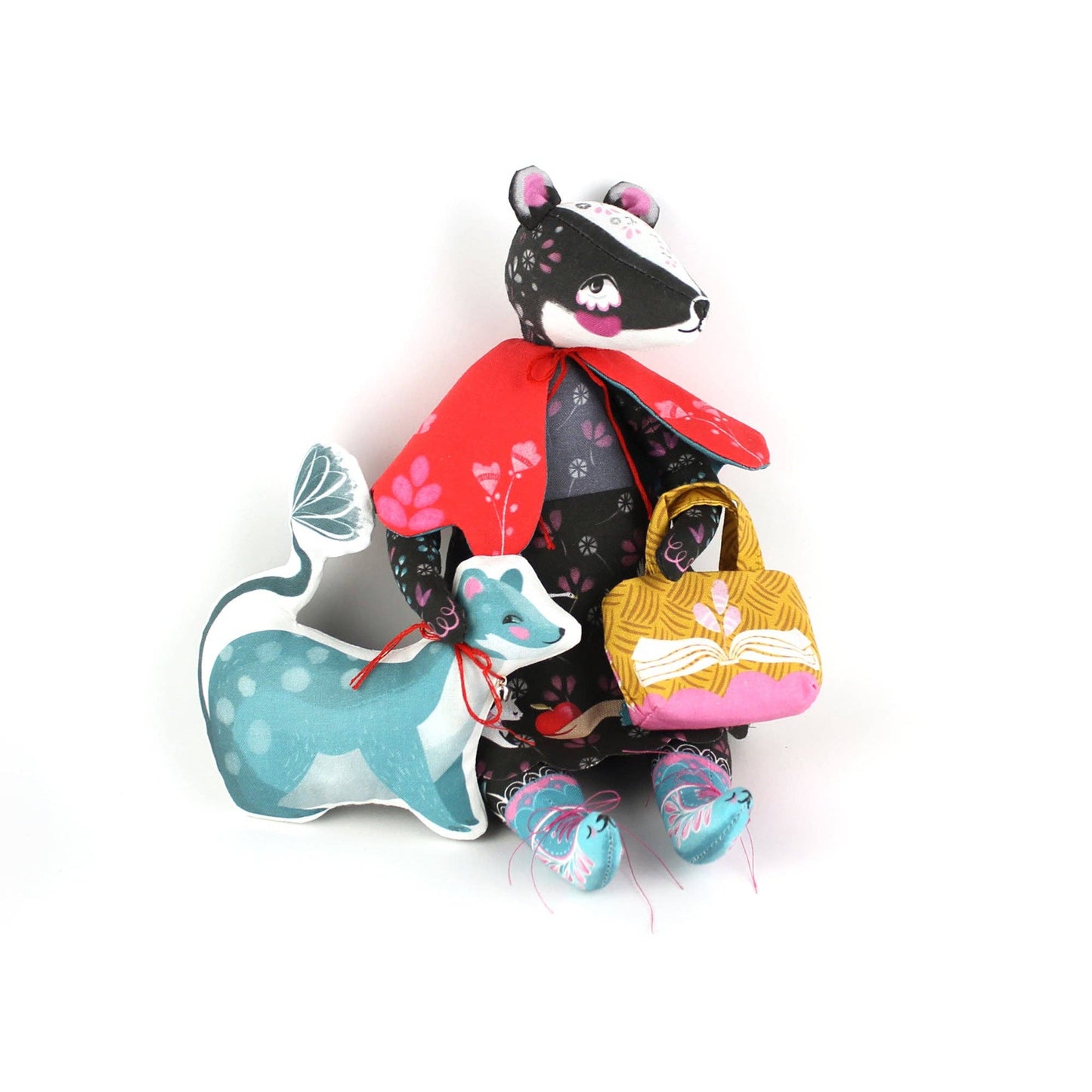 DIY Kit - Bibli the Badger Librarian and the singing Stoat by Miss Ella